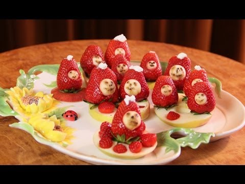 Как приготовить вкусный десерт - Фаршированная клубника яблоками