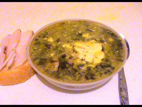  , 1    . Green borsch, 1E dish at the beginning of spring.