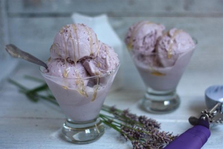 Рецепт лавандового мороженого с медом