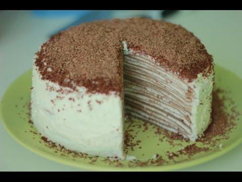 Рецепт блинного торта. Блинный торт с кремом.