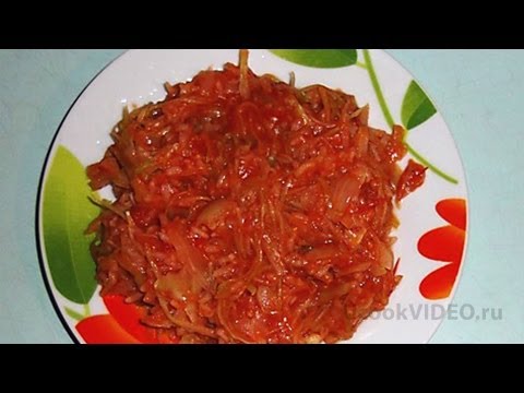 Тушеная капуста с рисом видео рецепт UcookVideo.ru