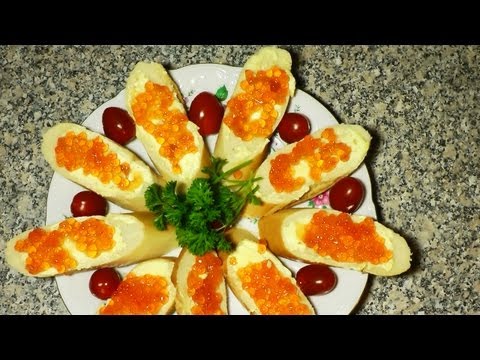 Бутерброды с красной икрой - Рецепт от GermaCook