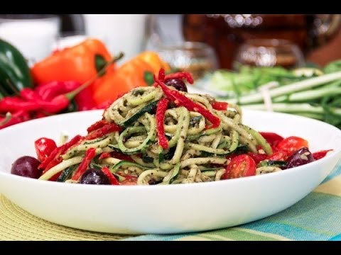 спагетти из цукини рецепт от сыроедного шеф повара Дена Коро
