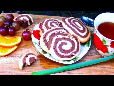 Рецепт шоколадно ванильного печенья 'Зебра' или как его еще называют 'Улитка'