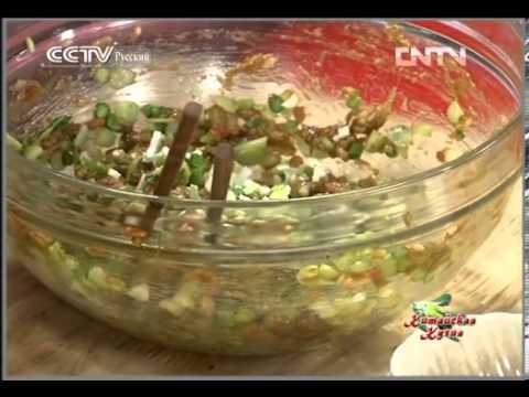Китайская кухня - Пельмени с креветками и китайской капустой