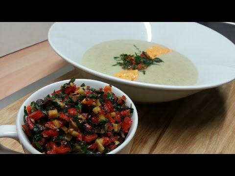 Шампиньоновый крем-суп (вегетарианская кухня)