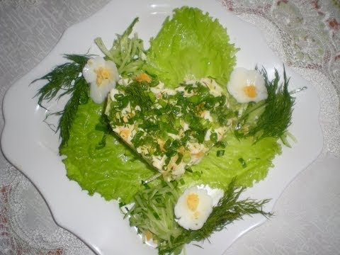 Салат с кальмарами Пикантный быстро готовим дома