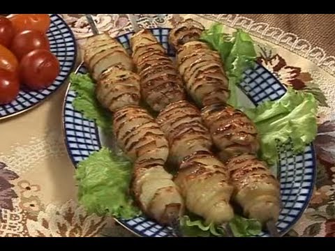 Шашлык из картошки с салом / Shashlyk iz kartoshki s salom