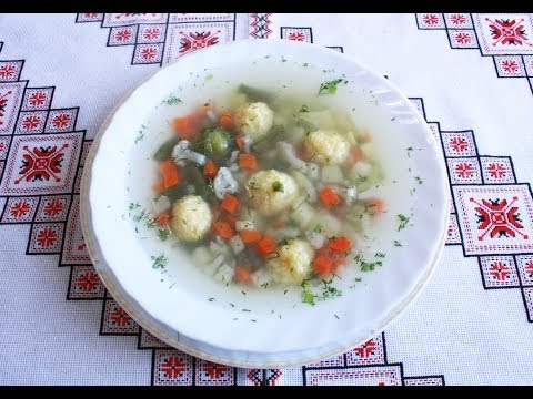 Овощной суп с фрикадельками из сыра Как приготовить суп Овочевий суп з фрикадельками зі сиру зупа