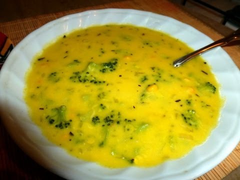 Сырный Суп Cheddar с Брокколи